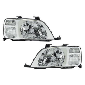 Pacific Best® - Driver and Passenger Side Replacement Headlight Set Lens and Housing (Standard Line)