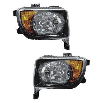 Pacific Best® - Driver and Passenger Side Replacement Headlight Set Lens and Housing (Standard Line)