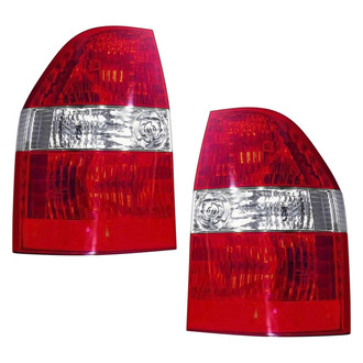 Pacific Best® - Driver and Passenger Side Replacement Tail Light Lens and Housings (Standard Line)