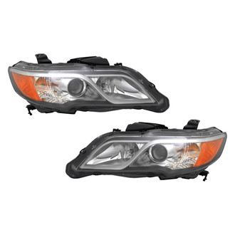Pacific Best® - Driver and Passenger Side Replacement Headlight Set Lens and Housing (NSF Certified)
