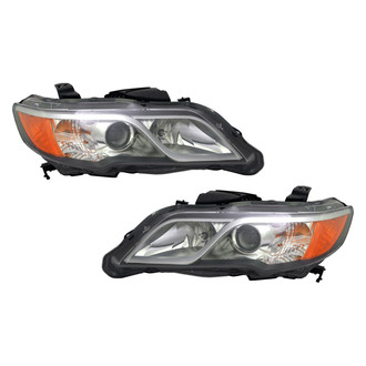 Pacific Best® - Driver and Passenger Side Replacement Headlight Set Lens and Housing (CAPA Certified)
