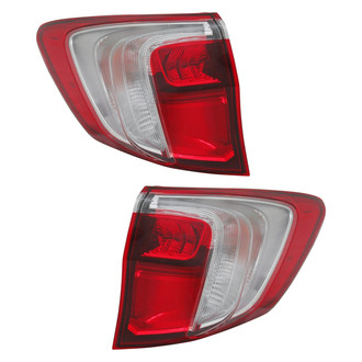 Pacific Best® - Driver and Passenger Side Outer Replacement Tail Lights (Standard Line)