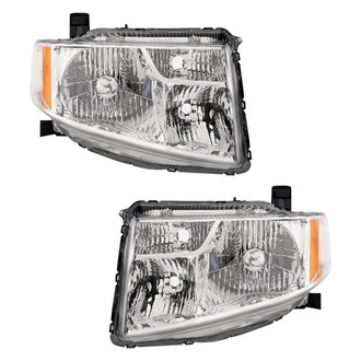 Pacific Best® - Driver and Passenger Side Replacement Headlight Set Lens and Housing (Standard Line)