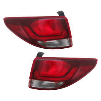 Pacific Best® - Driver and Passenger Side Outer Replacement Tail Lights (CAPA Certified)