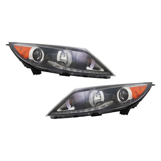 Pacific Best® - Driver and Passenger Side Replacement Headlight Set (NSF Certified)