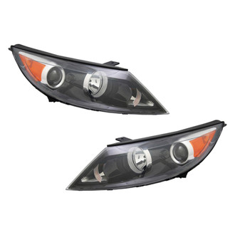Pacific Best® - Driver and Passenger Side Replacement Headlight Set (CAPA Certified)