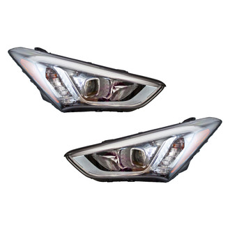 Pacific Best® - Driver and Passenger Side Replacement Headlight Set (NSF Certified)