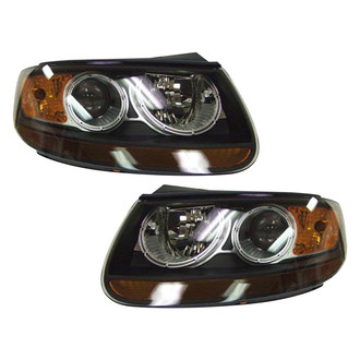 Pacific Best® - Driver and Passenger Side Replacement Headlight Set (Standard Line)