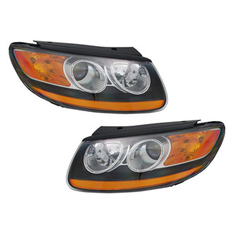 Pacific Best® - Driver and Passenger Side Replacement Headlight Set (NSF Certified)