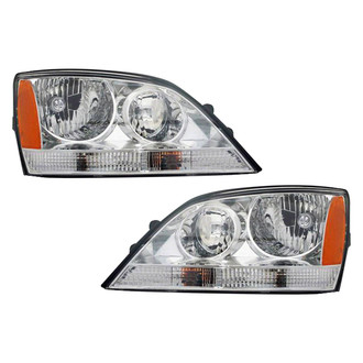 Pacific Best® - Driver and Passenger Side Replacement Headlight Set (Standard Line)