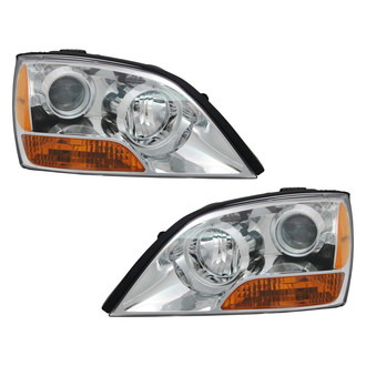 Pacific Best® - Driver and Passenger Side Replacement Headlight Set (NSF Certified)