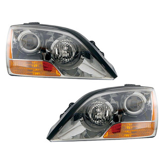 Pacific Best® - Driver and Passenger Side Replacement Headlight Set (CAPA Certified)