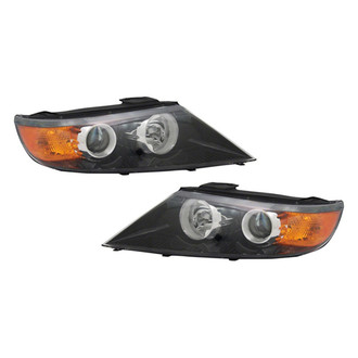 Pacific Best® - Driver and Passenger Side Replacement Headlight Set (CAPA Certified)