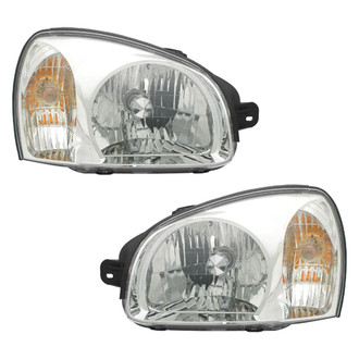 Pacific Best® - Driver and Passenger Side Replacement Headlight Set (CAPA Certified)