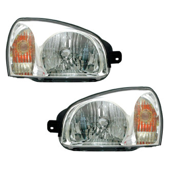 Pacific Best® - Driver and Passenger Side Replacement Headlight Set (Standard Line)