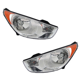 Pacific Best® - Driver and Passenger Side Replacement Headlight Set (CAPA Certified)