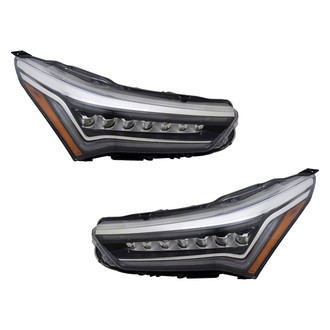 Pacific Best® - Driver and Passenger Side Replacement Headlight Set (Standard Line)