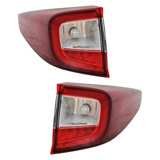 Pacific Best® - Driver and Passenger Side Outer Replacement Tail Lights (Standard Line)