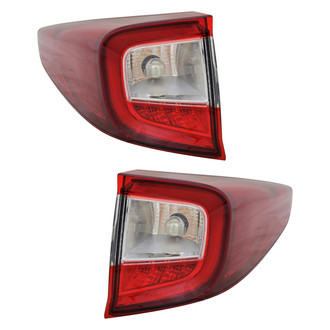 Pacific Best® - Driver and Passenger Side Outer Replacement Tail Lights (CAPA Certified)