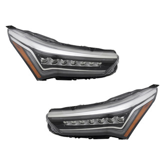 Pacific Best® - Driver and Passenger Side Replacement Headlight Set (CAPA Certified)