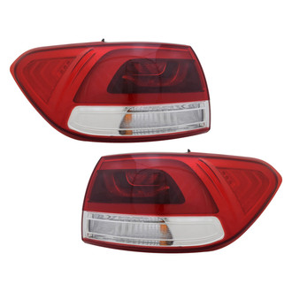 Pacific Best® - Driver and Passenger Side Outer Replacement Tail Lights (CAPA Certified)