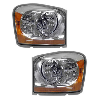 Pacific Best® - Driver and Passenger Side Replacement Headlight Set (Standard Line)