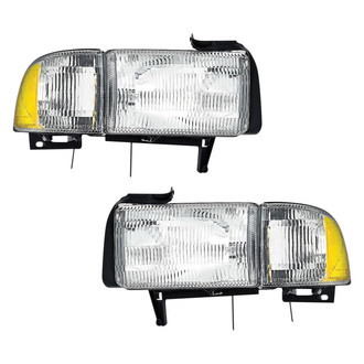 Pacific Best® - Driver and Passenger Side Replacement Headlight Set (CAPA Certified)