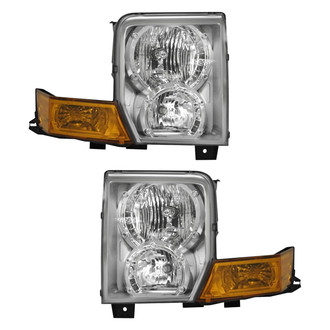 Pacific Best® - Driver and Passenger Side Replacement Headlight Set (Standard Line)