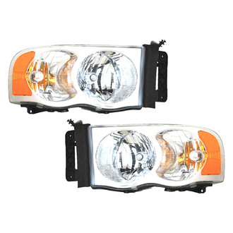 Pacific Best® - Driver and Passenger Side Replacement Headlight Set (CAPA Certified)