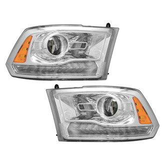Pacific Best® - Driver and Passenger Side Replacement Headlight Set (NSF Certified)