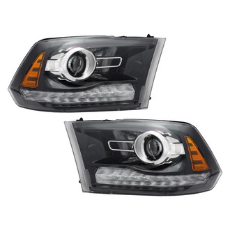 Pacific Best® - Driver and Passenger Side Replacement Headlight Set (Standard Line)