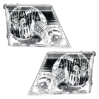 Pacific Best® - Driver and Passenger Side Replacement Headlight Set (Standard Line)