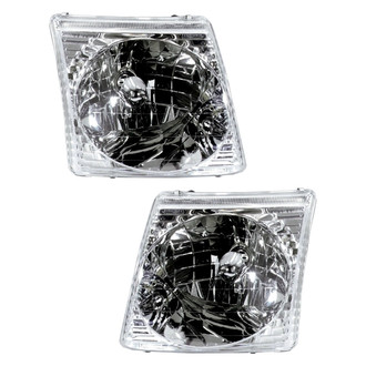 Pacific Best® - Driver and Passenger Side Replacement Headlight Set (Standard Line)