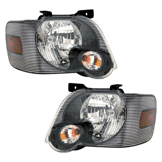 Pacific Best® - Driver and Passenger Side Replacement Headlight Set (CAPA Certified)