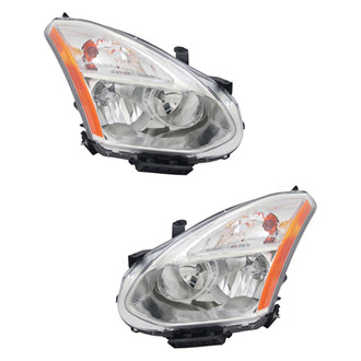 Pacific Best® - Driver and Passenger Side Replacement Headlight Set (NSF Certified)