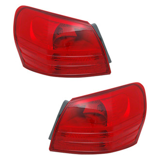 Pacific Best® - Driver and Passenger Side Outer Replacement Tail Lights (Standard Line)