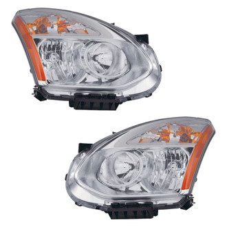 Pacific Best® - Driver and Passenger Side Replacement Headlight Set (NSF Certified)
