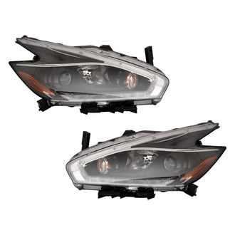 Pacific Best® - Driver and Passenger Side Replacement Headlight Set (CAPA Certified)