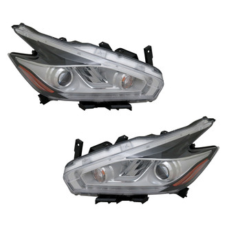 Pacific Best® - Driver and Passenger Side Replacement Headlight Set (CAPA Certified)