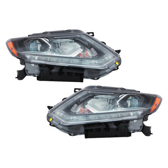 Pacific Best® - Driver and Passenger Side Replacement Headlight Set (NSF Certified)