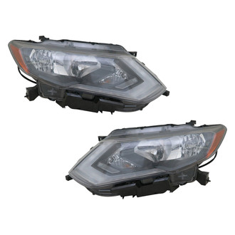 Pacific Best® - Driver and Passenger Side Replacement Headlight Set (CAPA Certified)