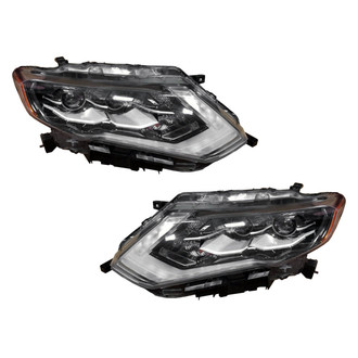 Pacific Best® - Driver and Passenger Side Replacement Headlight Set (CAPA Certified)