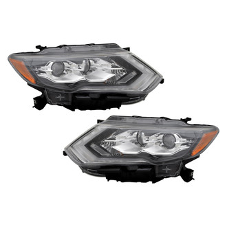 Pacific Best® - Driver and Passenger Side Replacement Headlight Set (Standard Line)
