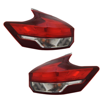 Pacific Best® - Driver and Passenger Side Outer Replacement Tail Lights (Standard Line)