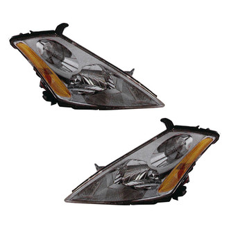 Pacific Best® - Driver and Passenger Side Replacement Headlight Set (CAPA Certified)