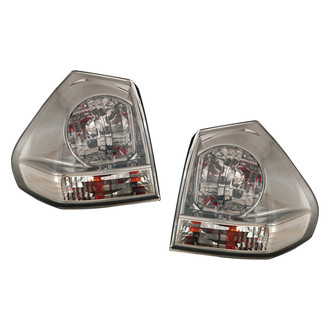 Pacific Best® - Driver and Passenger Side Outer Replacement Tail Light Lens and Housings (Standard Line)