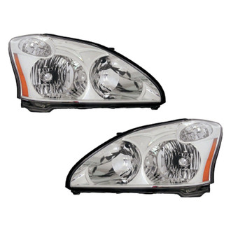 Pacific Best® - Driver and Passenger Side Replacement Headlight Set (CAPA Certified)
