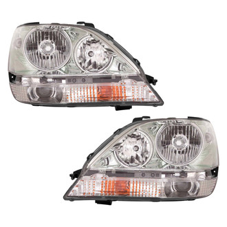 Pacific Best® - Driver and Passenger Side Replacement Headlight Set (Standard Line)