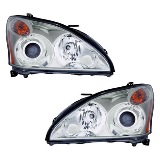 Pacific Best® - Driver and Passenger Side Replacement Headlight Set (CAPA Certified)