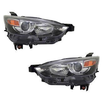Pacific Best® - Driver and Passenger Side Replacement Headlight Set (CAPA Certified)